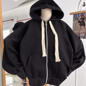 Áo Hoodie Nỉ Trơn Dây To Hàng Vnxk Dày Dặn - Htm Fashion