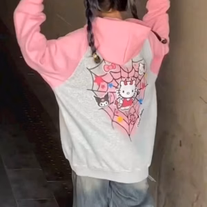 Áo Hoodie Nỉ Nữ In Hình Mèo Có Nón Cổ Chui Siêu Đẹp - Htm Fashion