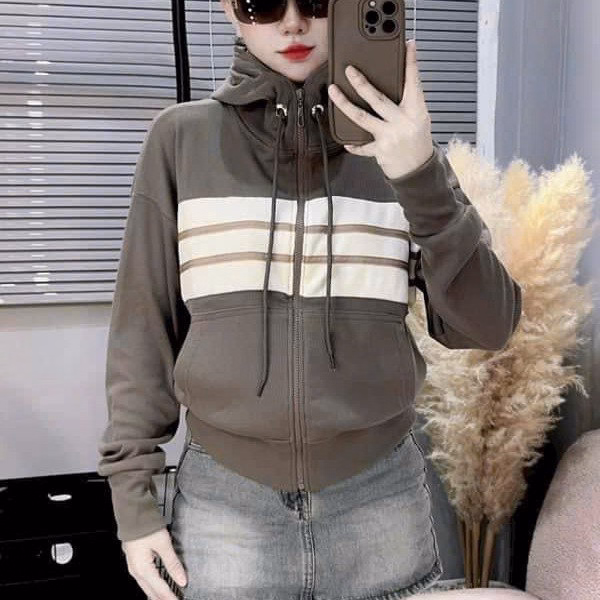 Áo Khoác Nữ Chống Nắng Có Túi Trong Khóa Kéo Lên Tới Nón - Htm Fashion - Ảnh 2