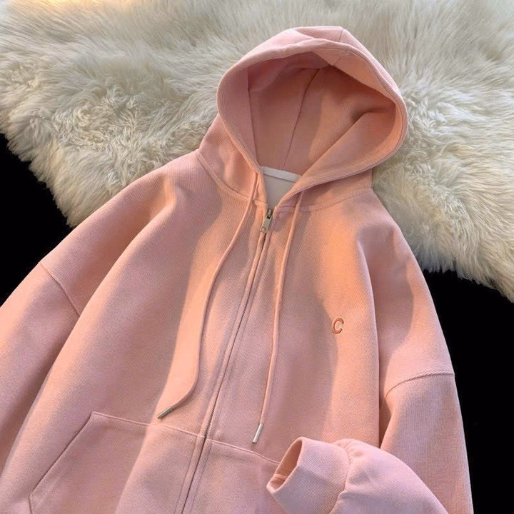 Áo Khoác Nỉ Unisex Nam Nữ Có Mũ Rộng Thêu Chữ C Form Rộng Nhiều Màu Lựa Chọn Tp733 - Golden Dream - Ảnh 4