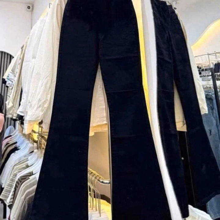 Sét Quần Ống Loe Umi + Mix Áo Phông Tim Be Form Rộng Tay Lỡ - Ảnh 3