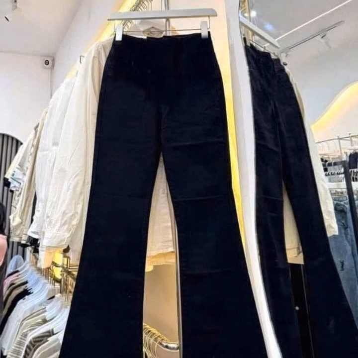 Sét Quần Ống Loe Umi + Mix Áo Phông Tim Be Form Rộng Tay Lỡ - Ảnh 4