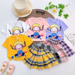 Set Váy Xếp Ly Cho Bé Gái Có Quần Chip Trong Từ 10 Đến 32Kg - Be Yourself