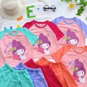 Set Váy Kuromi Bé Gái,Có Quần Trong, Chất Thun Mềm Hút Mồ Hôi - Be Yourself