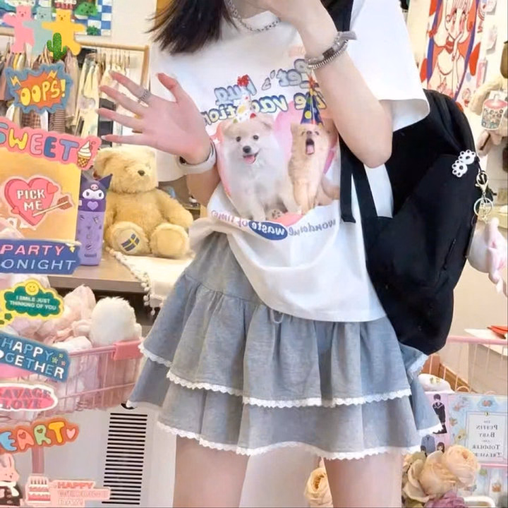 Chân Váy Tầng Phối Ren Nỉ Bông - Lê Phương Boutique - Ảnh 4