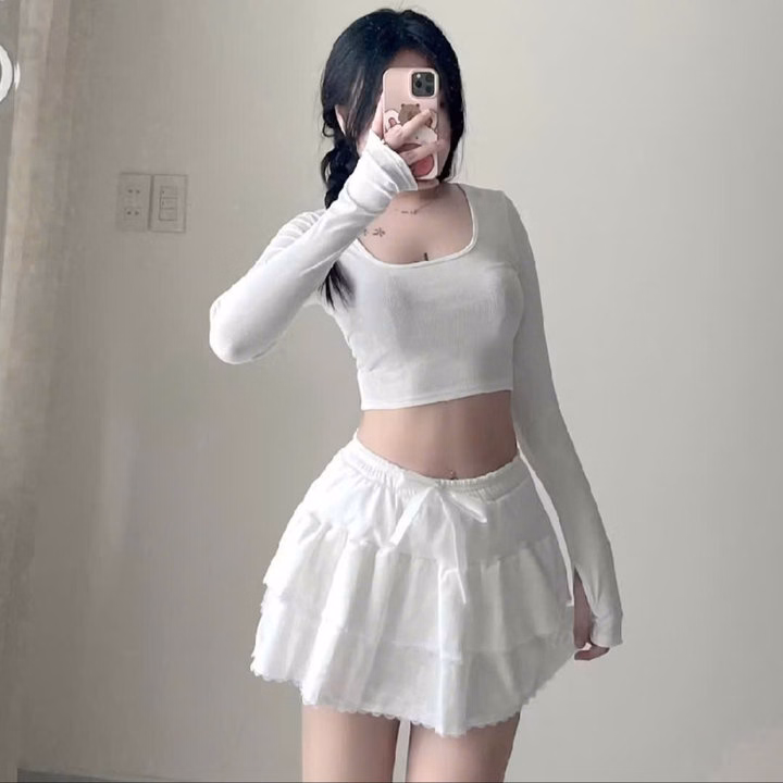 Chân Váy Tầng Phối Ren Nỉ Bông - Lê Phương Boutique - Ảnh 7