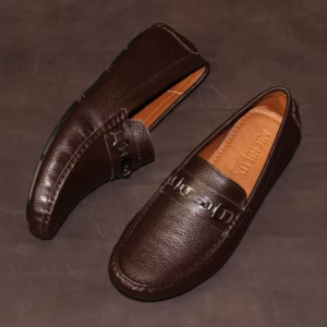 Giày Lười Nam Michilux Horse Bit Moccasin Cshm0 Da Bò Thật - Màu Nâu Sẫm