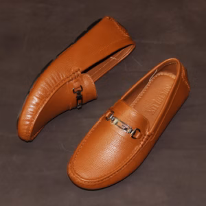 Giày Lười Nam Michilux Horse Bit Moccasin Cshm0 Da Bò Thật - Màu Nâu Bò