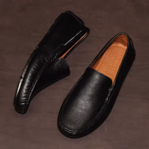 Giày Lười Nam Michilux Classic Moccasin Csms0 Da Bò Thật - Màu Đen