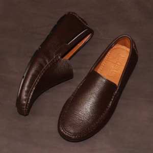 Giày Lười Nam Michilux Classic Moccasin Csms0 Da Bò Thật - Màu Nâu Sẫm