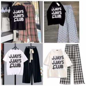 Tổng Hợp Các Set Bộ Quần Ông Rộng + Mix Áo Phông Form Rộng Chữ Jjays Clubs