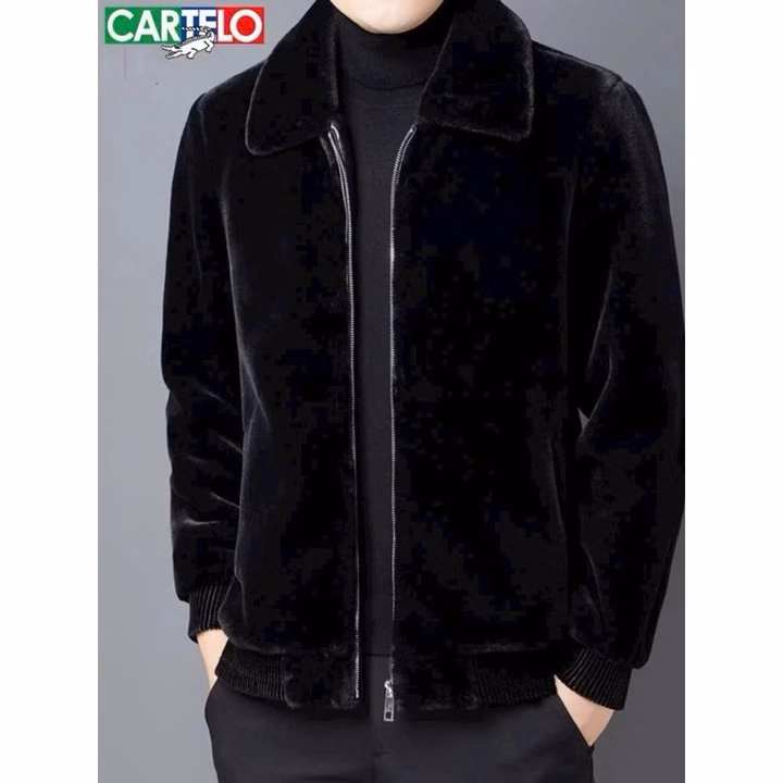 Áo Khoác Lông Nam Cổ Bẻ Dày Dặn Phong Cách Hàn Quốc Siêu Đẹp - Htm Fashion - Ảnh 4