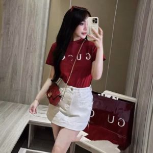 Áo Phông Form Rộng Tay Lỡ Chất Cotton Chữ Giccu Đỏ