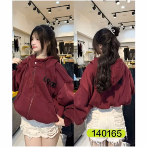 Áo Khoác Nỉ Form Rộng Unisex Thêu Số 00:00 Có Cúc Bấm Cổ Nam Nữ Đều Mặc Được Va10