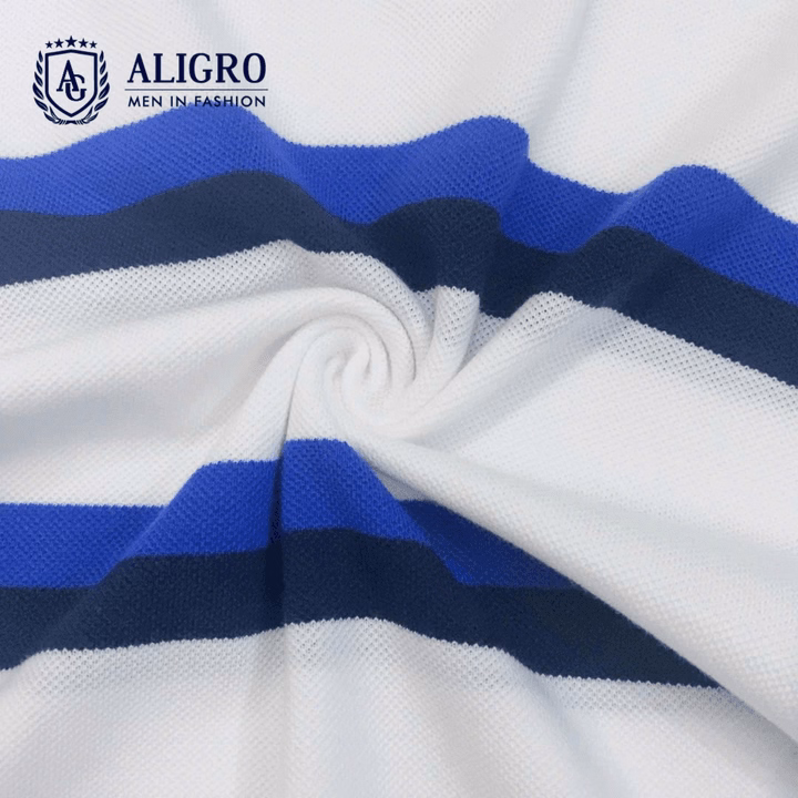 Áo Polo Nam Aligro Vải Cá Sấu Cotton Cao Cấp, Thấm Hút Mồ Hôi, Co Giãn Tốt, Thanh Lịch Sang Trọng Algpolo88 - Ảnh 5