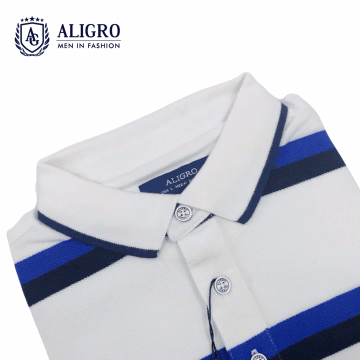 Áo Polo Nam Aligro Vải Cá Sấu Cotton Cao Cấp, Thấm Hút Mồ Hôi, Co Giãn Tốt, Thanh Lịch Sang Trọng Algpolo88 - Ảnh 3