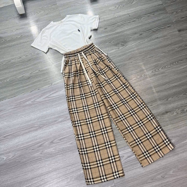 Set Bộ Quần Caro Bbr Vàng + Mix Áo Ngựa Thêu Thuỷ Thủ - Ảnh 3