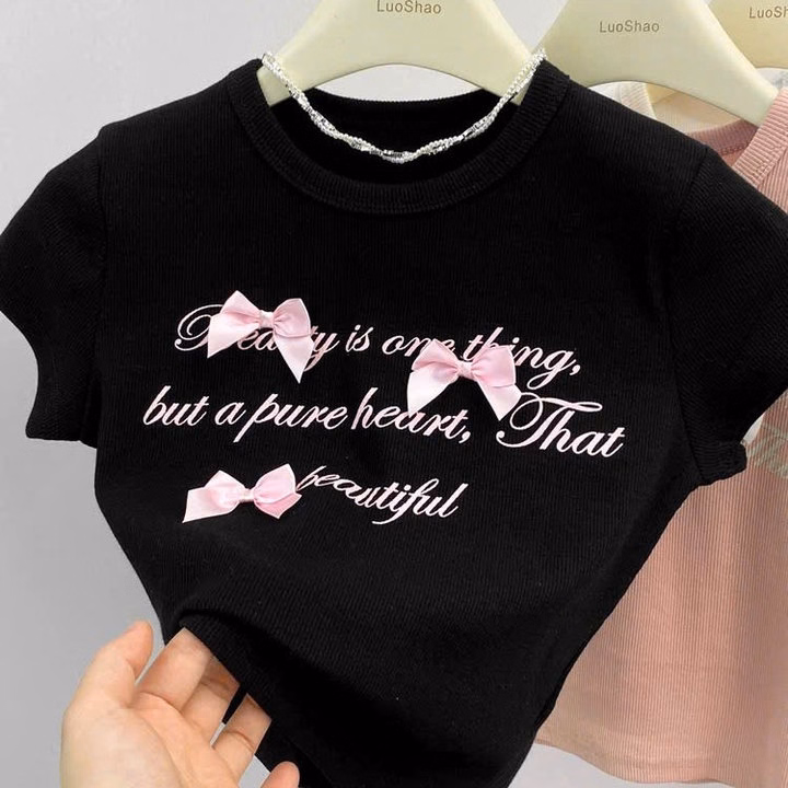 Sét Bộ Quần Kẻ Caro Mini Mẫu Mới Ống Rộng+ Mix Áo Croptop Chất Tăm Hàn Lạnh Form Ngắn Co Dãn- Chữ Beautiful - Ảnh 3