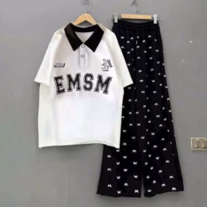 Tổng Hợp Các Set Bộ Quần Hoạ Tiết Nơ + Kèm Áo Polo Có Cổ Bẻ