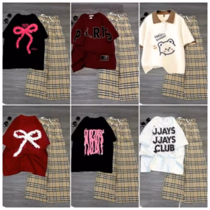 Tổng Hợp Các Set Quần Kẻ Caro Vàng Bbr + Mix Áo Phông Form Rộng Tay Lỡ