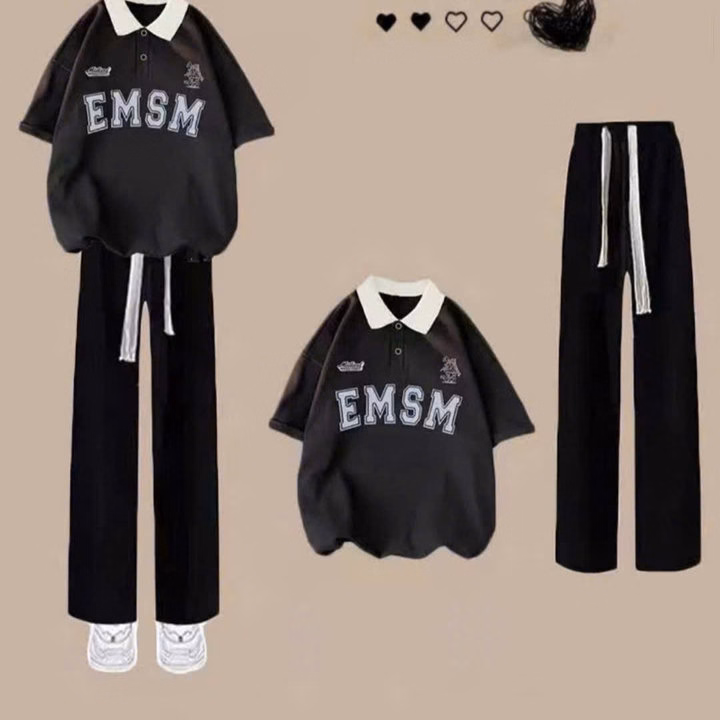 Tổng Hợp Các Sét Quần Ống Rộng Dây To + Mix Kèm Áo Thun Polo Có Cổ Bẻ Học Sinh Nam Nữ - Ảnh 3