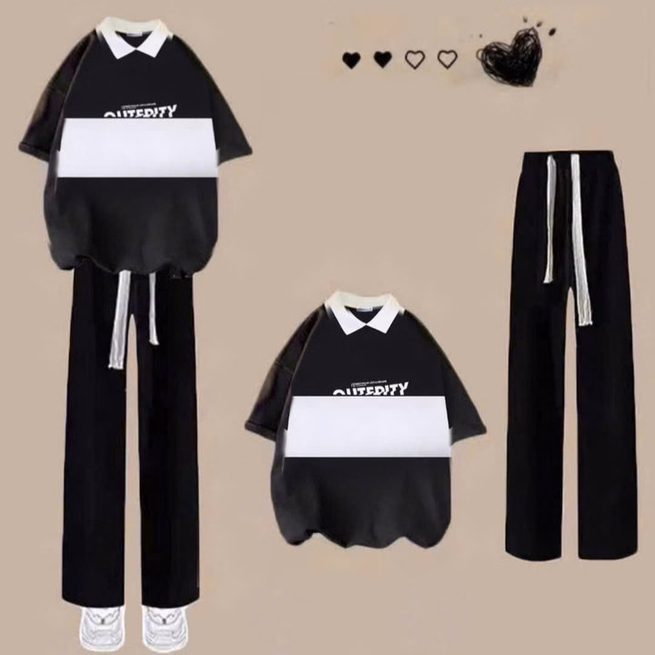 Tổng Hợp Các Sét Quần Ống Rộng Dây To + Mix Kèm Áo Thun Polo Có Cổ Bẻ Học Sinh Nam Nữ - Ảnh 2