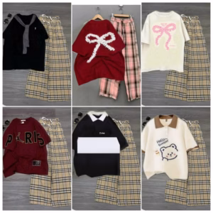 Tổng Hợp Các Set Bộ Quần Kẻ Caro + Mix Áo Phông Form Rộng