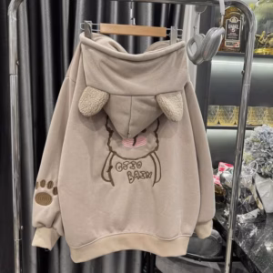 Áo Khoác Hoodie Nữ Có Nón In Họa Tiết Mèo Chống Nắng Siêu Hot - Htm Fashion