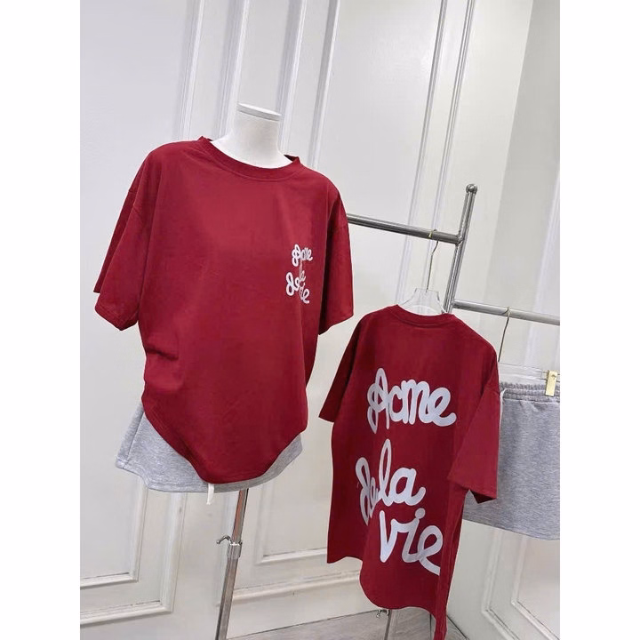 Set Váy Nữ Gồm Áo Thun In Nổi Chữ Acne Và Chân Váy Da Cá Có Quần Bảo Hộ Tp66 - Golden Dream - Ảnh 4