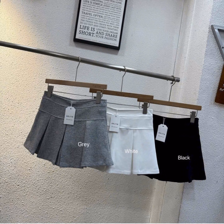 Chân Váy Thun Xếp Ly Trơn Dáng Ngắn Bt43U - Sam Store - Ảnh 7