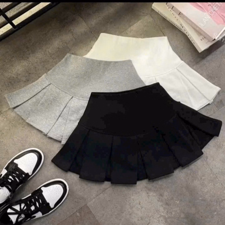 Chân Váy Thun Xếp Ly Trơn Dáng Ngắn Bt43U - Sam Store - Ảnh 8