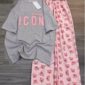 Set Quần Heo Hông + Áo Icon Xám