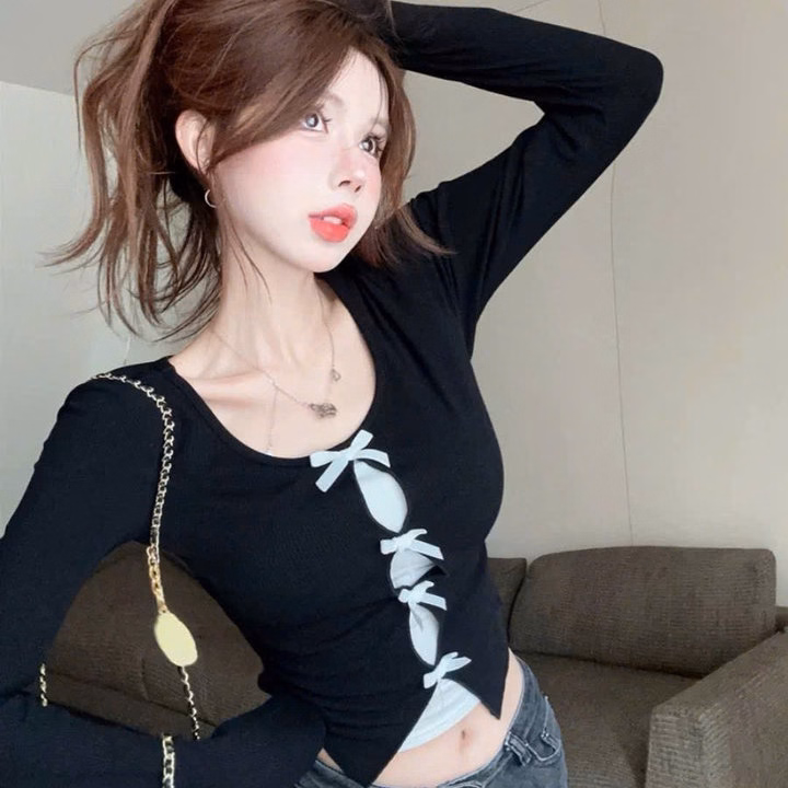 Áo Kiểu Ôm Tay Dài Đính Nơ - Lê Phương Boutique - Ảnh 6