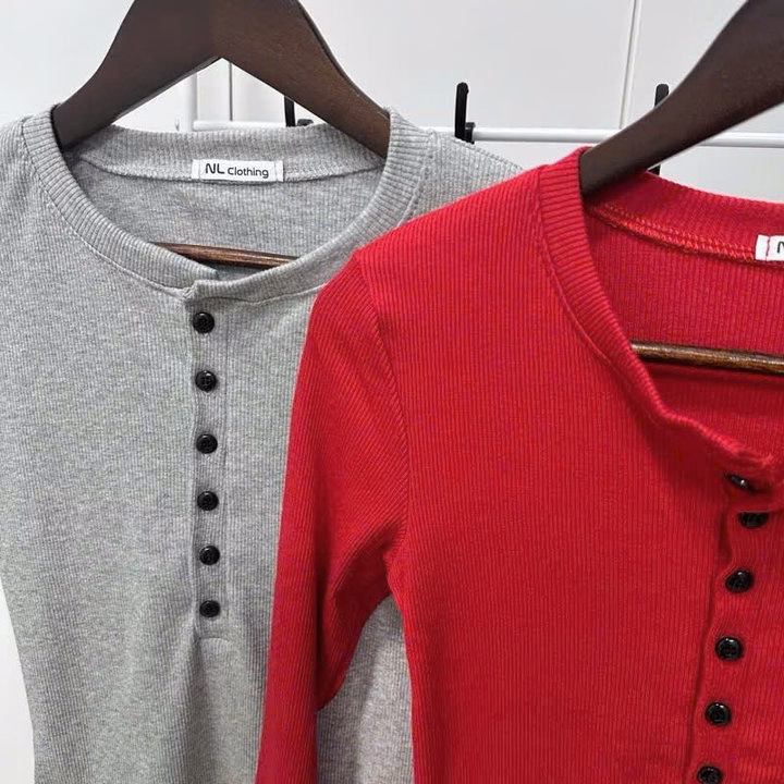 Áo Thun Tay Dài Nhiều Nút Ôm Body Ug40Rd- Sam Store - Ảnh 7