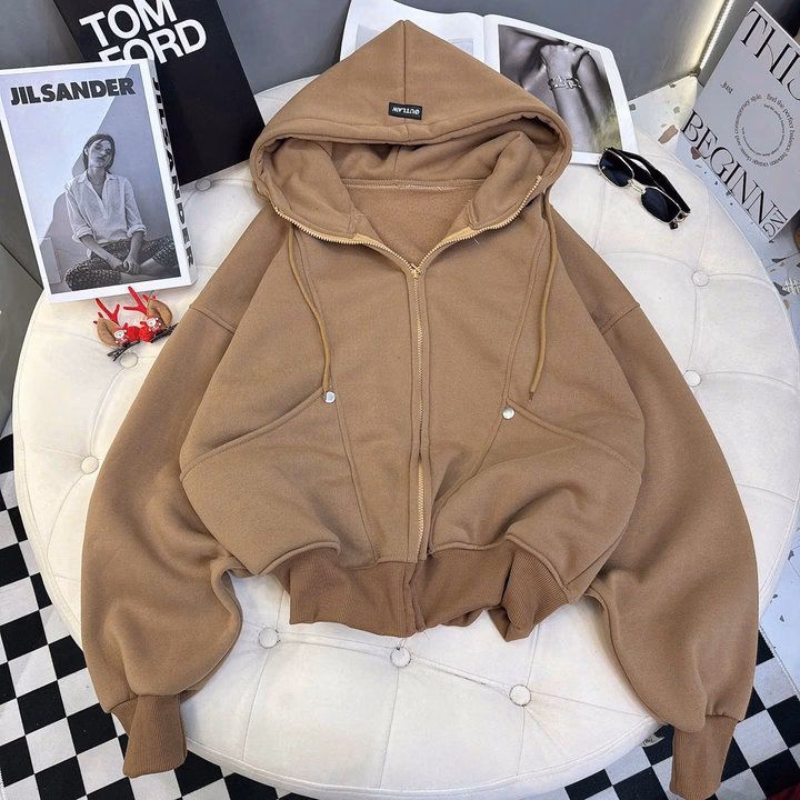 Áo Khoác Nỉ Form Rộng Unisex Nam Nữ 2 Túi Ngoài Và 2 Túi Trong Mũ Rộng Dày Dặn Đẹp Qa12 - Golden Dream - Ảnh 10