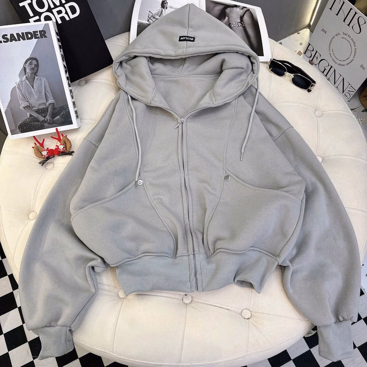 Áo Khoác Nỉ Form Rộng Unisex Nam Nữ 2 Túi Ngoài Và 2 Túi Trong Mũ Rộng Dày Dặn Đẹp Qa12 - Golden Dream - Ảnh 9