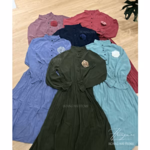 Đầm Dài Tiểu Thư Vintage Qchâu - Hoàng Mai Fashion