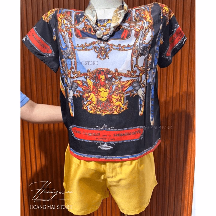 Set Bộ Chiffon Họa Tiết Sang Trọng - Hoàng Mai Fashion