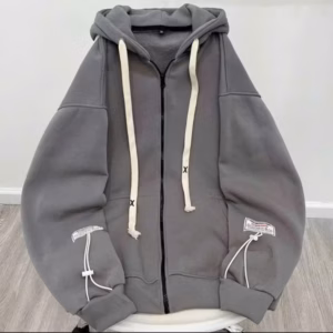 O Khoác Nỉ Unisex Phối Dây Dáng From Rộng Ug72Lk-Sam Freesize