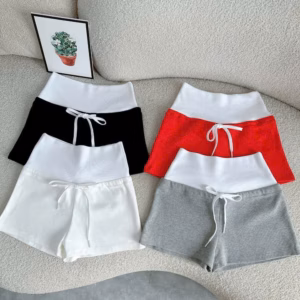 Quần Đùi Nữ Dáng Ôm Thun Da Cá Phối Lưng Thun Bảng To Tb35Gf- Nana House