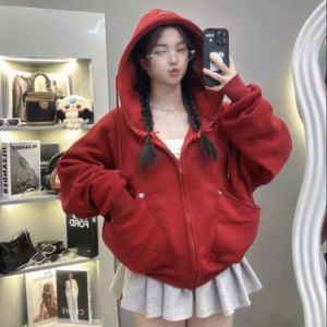 Áo Khoác Nỉ From Rộng Có 4 Túi Mũ Rộng Trơn Unisex Nam Nữ Qa41 - Phương Store