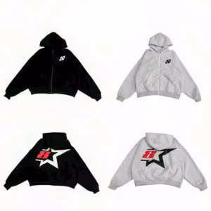 Áo Khoác Unisex Nam Nữ Form Boxy In Nổi Ngôi Sao Số 8 Tay Phồng Có Túi Trong Tp900 - Golden Dream