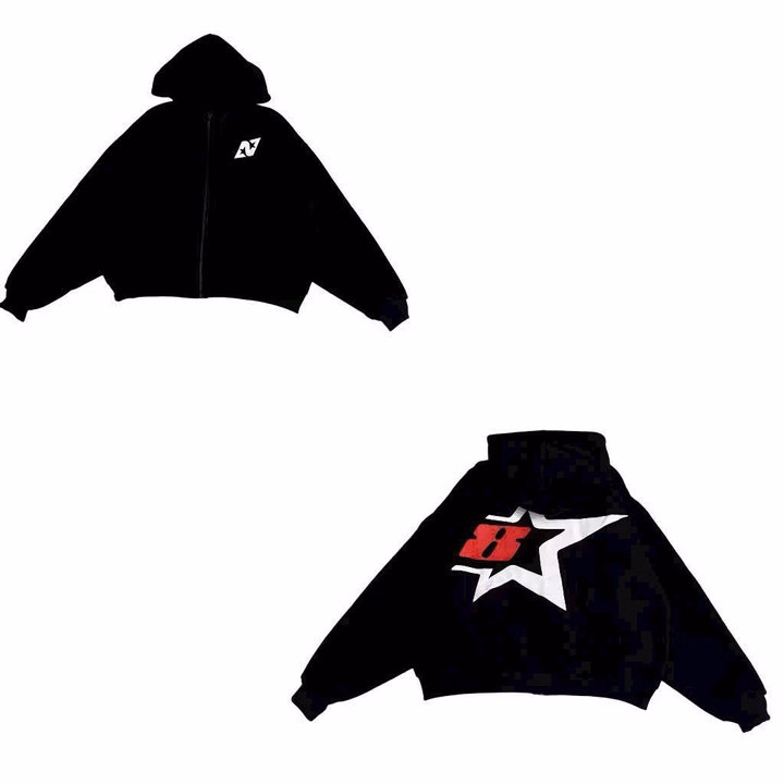 Áo Khoác Nỉ Form Boxy In Nổi Ngôi Sao Số 8 Có Túi Trong Nam Nữ Đều Mặc Được Tp488 - Golden Dream - Ảnh 2