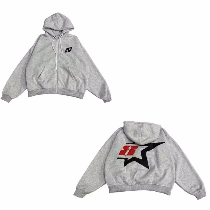 Áo Khoác Nỉ Form Boxy In Nổi Ngôi Sao Số 8 Có Túi Trong Nam Nữ Đều Mặc Được Tp488 - Golden Dream - Ảnh 5