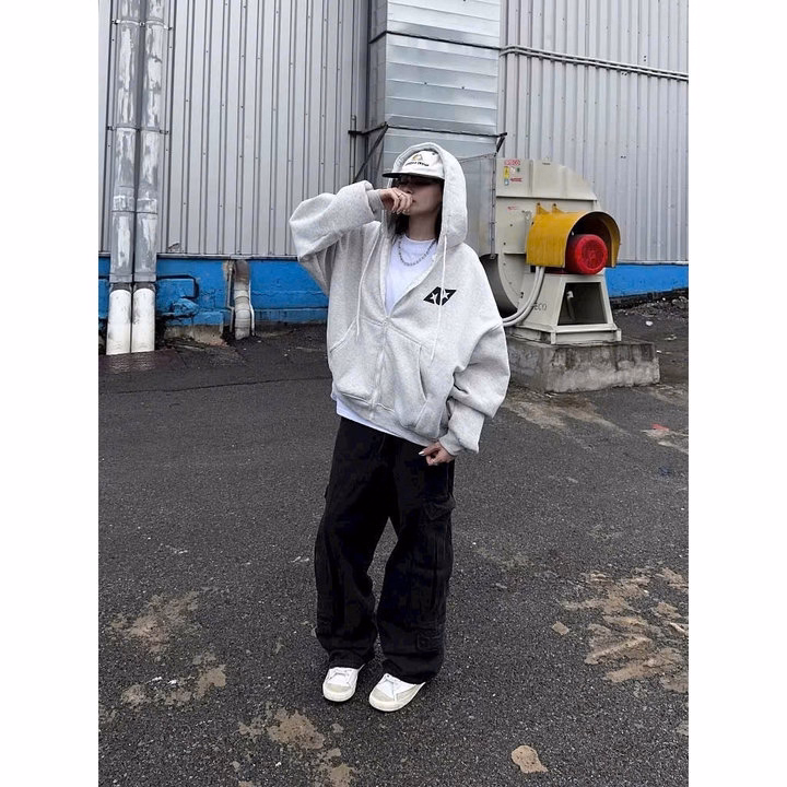 Áo Khoác Nỉ Form Boxy In Nổi Ngôi Sao Số 8 Có Túi Trong Nam Nữ Đều Mặc Được Tp488 - Golden Dream - Ảnh 7