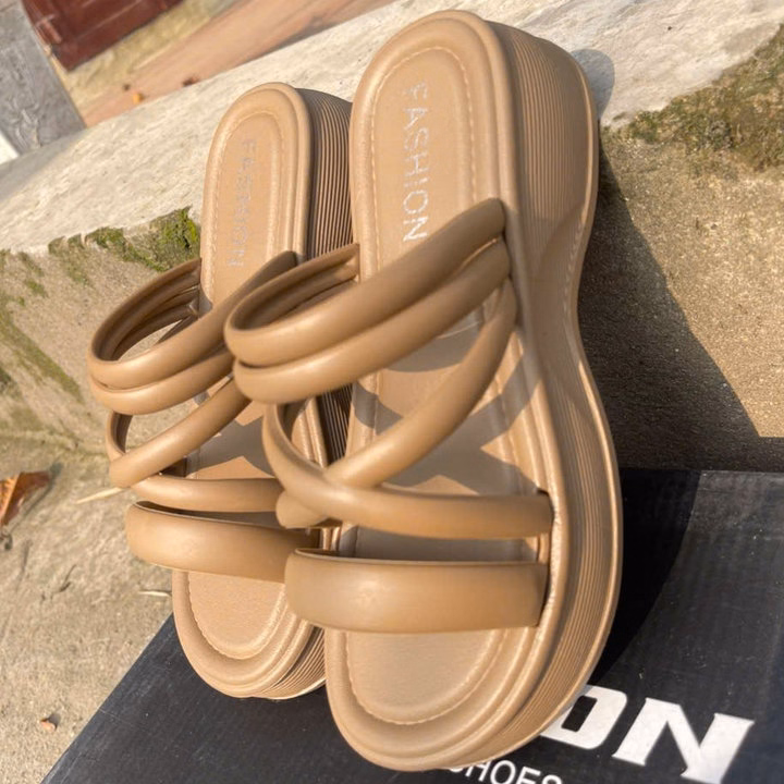 Dép Nữ Dây Chéo, Đế Cao 5Cm, Siêu Êm, Lên Chân Sang Chảnh- Haanh - Ảnh 6