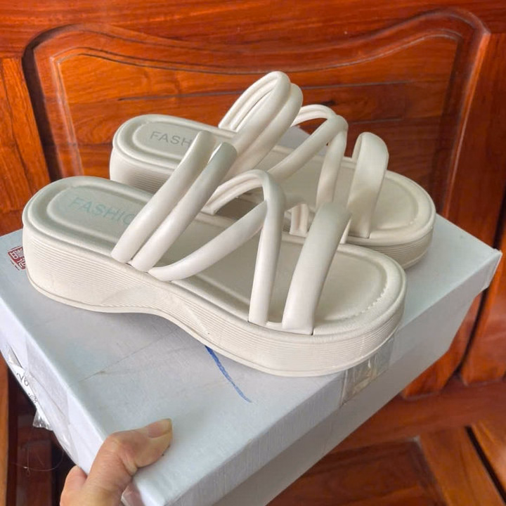 Dép Nữ Dây Chéo, Đế Cao 5Cm, Siêu Êm, Lên Chân Sang Chảnh- Haanh - Ảnh 8