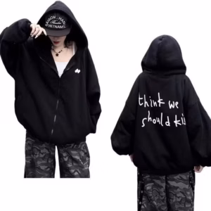 Áo Khoác Nỉ Dây Kéo Form Boxy In Chữ S Mũ Rộng Tay Phồng Unisex Tp933 - Phương Store