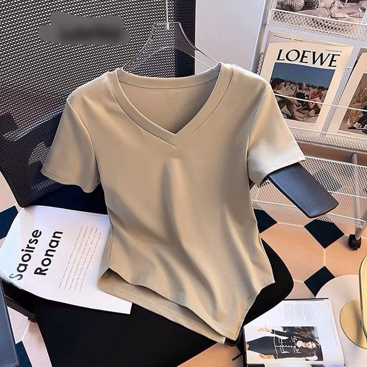 Áo Kiểu Cổ Tim Tay Ngắn Tà Xéo Dài Thun Borrip Loại 1 Co Giãn - Lê Phương Boutique