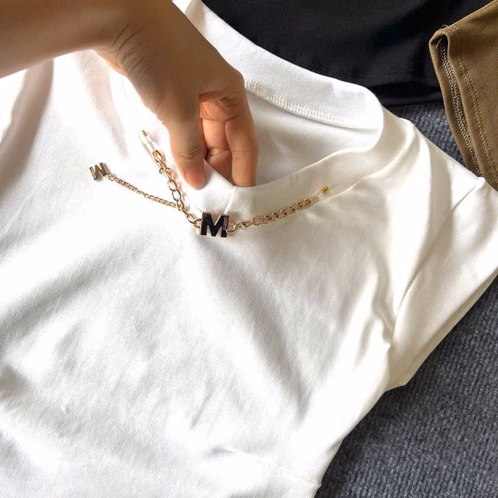 Áo Thun Tay Ngắn Kiểu Cổ Phối Dây Xích Thun Borip Loại 1 Co Giãn - Lê Phương Boutique - Ảnh 6